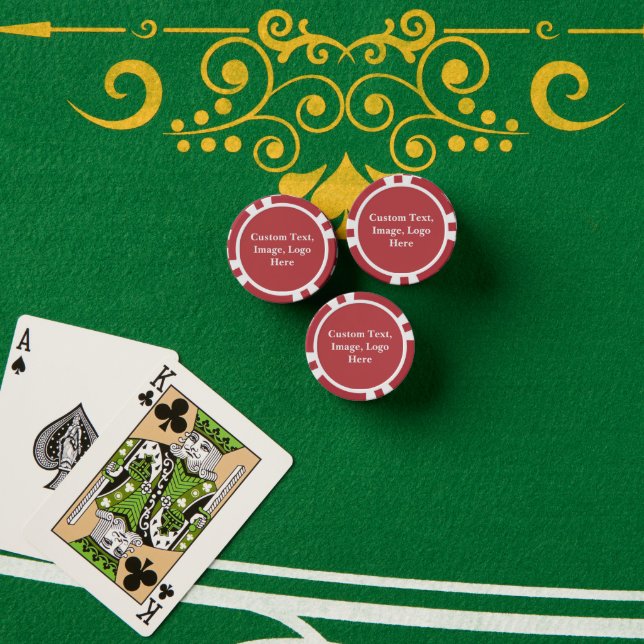 Jetons De Poker Chip Poker Personnalisé, Texte/Image/Photo Personn (Table de poker (pile))