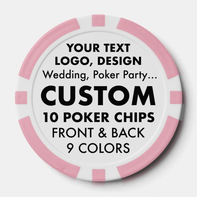 Jetons De Poker Chips de casino BACHELORETTE Rose Poker personnali (Recto)