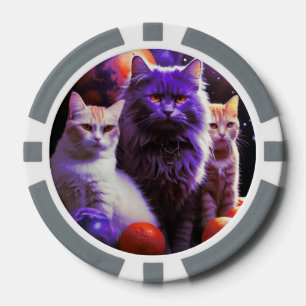 Jetons De Poker Chips de poche Lucky pour Amoureux de les chats