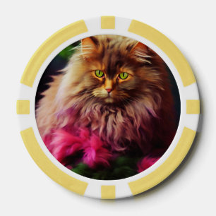 Jetons De Poker Chips de poche Lucky pour Amoureux de les chats