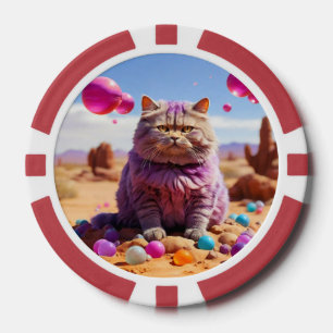 Jetons De Poker Chips de poche Lucky pour Amoureux de les chats