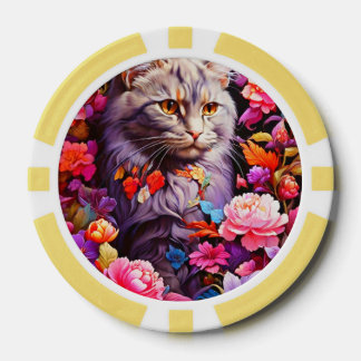 Jetons De Poker Chips de poche Lucky pour Amoureux de les chats