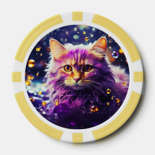 Jetons De Poker Chips de poche Lucky pour Amoureux de les chats