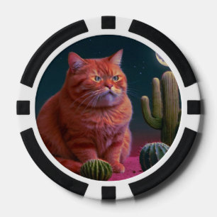 Jetons De Poker Chips de poche Lucky pour Amoureux de les chats