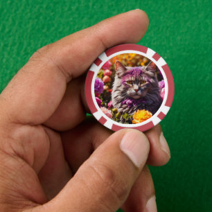 Jetons De Poker Chips de poche Lucky pour Amoureux de les chats