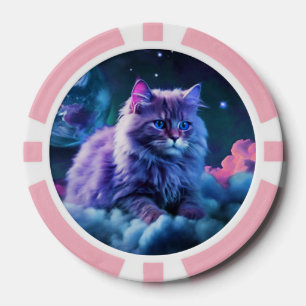 Jetons De Poker Chips de poche Lucky pour Amoureux de les chats