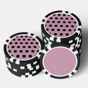 Jetons De Poker Chips de poker à points Polka (rose et noir)