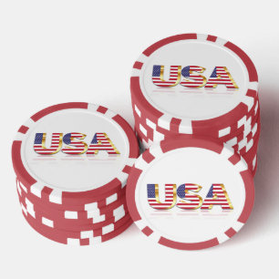 Jetons De Poker Chips de Poker American Flag USA