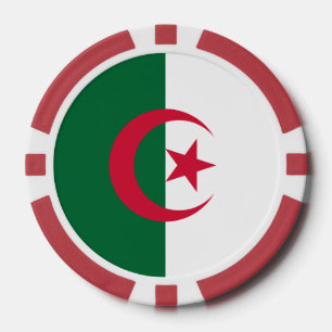 Jetons De Poker Chips de poker avec Drapeau d'Algérie