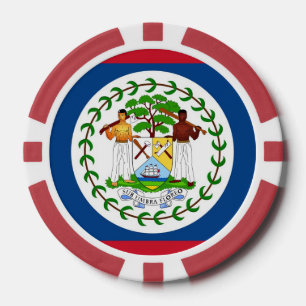 Jetons De Poker Chips de poker avec Drapeau de Belize