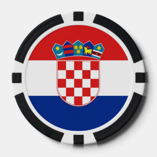 Jetons De Poker Chips de poker avec Drapeau de Croatie