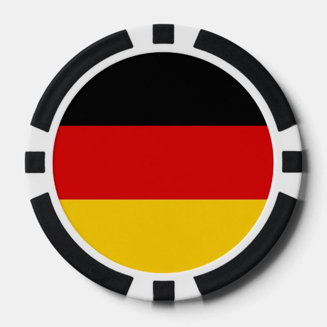 Jetons De Poker Chips de poker avec Drapeau de l'Allemagne (Recto)