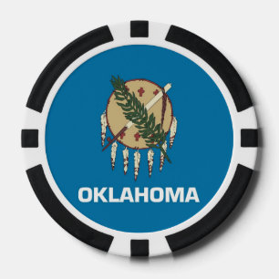 Jetons De Poker Chips de poker avec Drapeau de l'Oklahoma