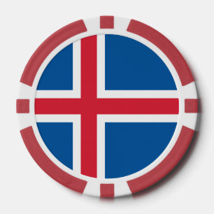 Jetons De Poker Chips de poker avec Drapeau d'Islande