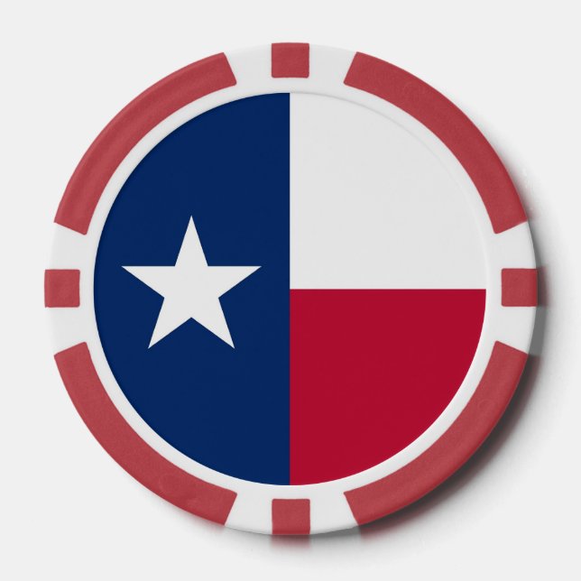 Jetons De Poker Chips de poker avec Drapeau du Texas (Recto)