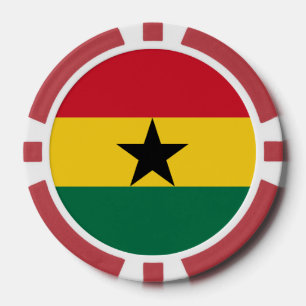 Jetons De Poker Chips de poker avec le drapeau du Ghana