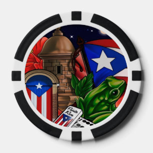 Jetons De Poker Chips de poker avec symboles Porto Rico