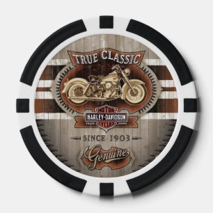 Jetons De Poker Chips de poker avec Vraie Moto Classique Emblem