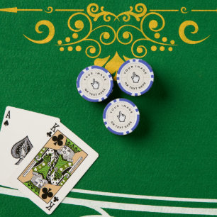Jetons De Poker Chips de poker bleu - Personnalisé Ajouter votre i