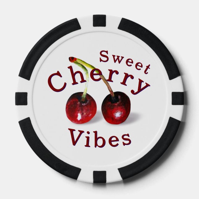 Jetons De Poker Chips de poker cerises (Recto)