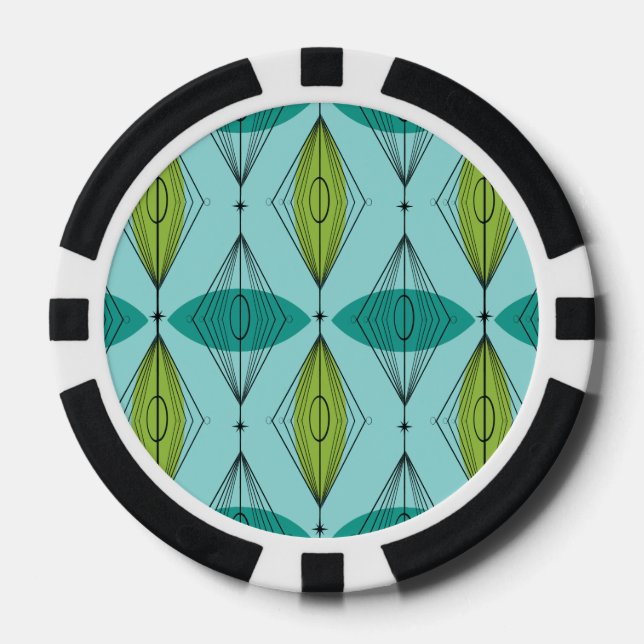 Jetons De Poker Chips de poker d'oignon atomique et de Starbursts (Recto)