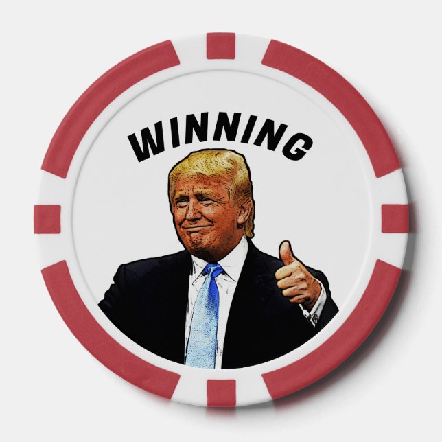 JETONS DE POKER CHIPS DE POKER DONALD TRUMP GAGNANT (Recto)