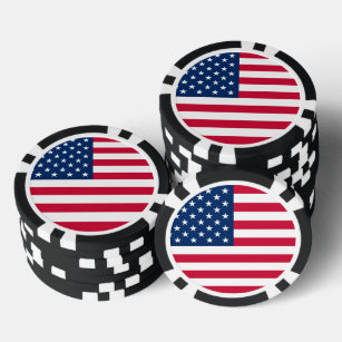 Jetons De Poker Chips de Poker Drapeau USA