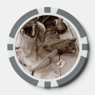 Jetons De Poker Chips de poker en argile Western Boots, personnali