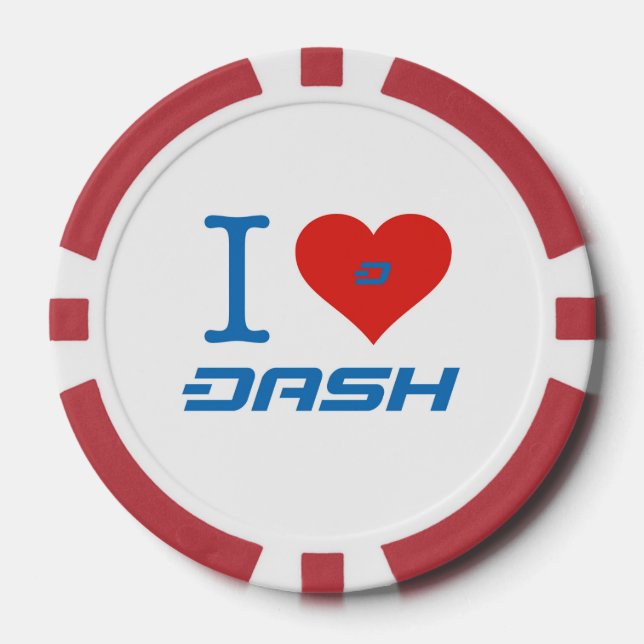 Jetons De Poker Chips de Poker en Dash rouge (Recto)