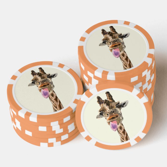 Jetons De Poker Chips de Poker en Giraffe amusants (Empiler)