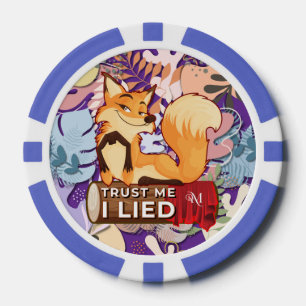 Jetons De Poker Chips de poker : Faites-moi confiance I Lied (bleu