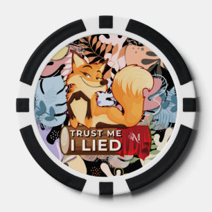 Jetons De Poker Chips de poker : Faites-moi confiance I Lied (noir