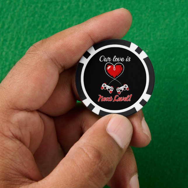 Jetons De Poker Chips de poker Gamer Valentine (main)