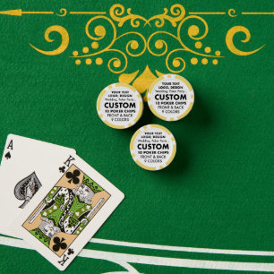 Jetons De Poker Chips de poker JAUNE personnalisés (10)