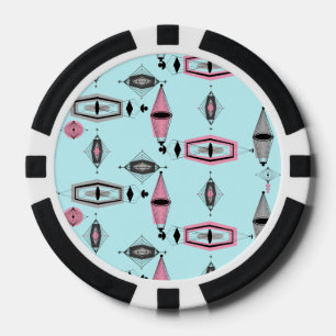 Jetons De Poker Chips de poker Motif rose et gris atomique