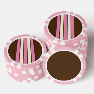 Jetons De Poker Chips de poker napolitains (Brown, rose et crème)