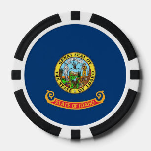 Jetons De Poker Chips de poker patriotique avec Drapeau de l'Idaho