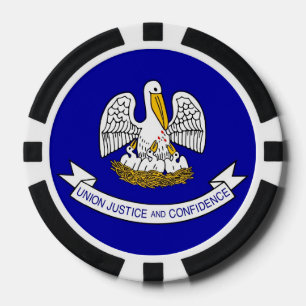 Jetons De Poker Chips de poker patriotique avec Drapeau de Louisia
