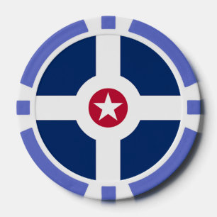 Jetons De Poker Chips de poker patriotique avec Drapeau d'Indianap