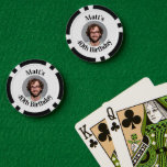 Jetons De Poker Chips de poker personnalisés Anniversaire Favorise<br><div class="desc">Célébrez en style avec des puces de poker personnalisées avec une photo et un texte personnalisé pour un anniversaire d'étape. Parfaites pour une fête sur le thème du casino, un bain de 40 ans, ou une fête amusante, ces jetons doubles comme des petits gâteaux uniques à ramener à la maison....</div>