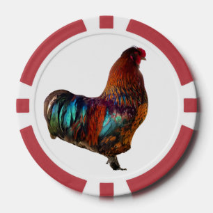 Jetons De Poker Chips de Poker Personnalisés Vibrant Rooster