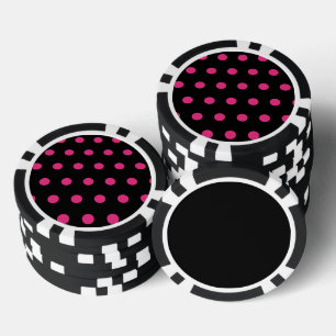 Jetons De Poker Chips de Poker Pokka (noir et rose néon)