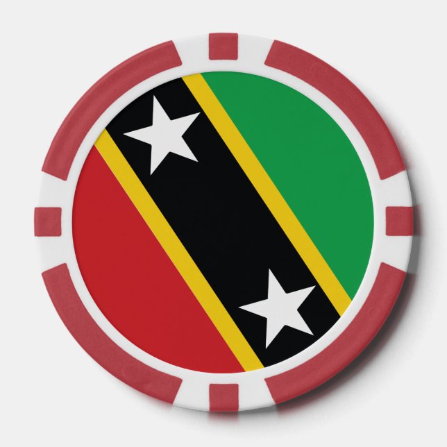 Jetons De Poker Chips de poker pour pavillon national de Saint-Kit (Recto)