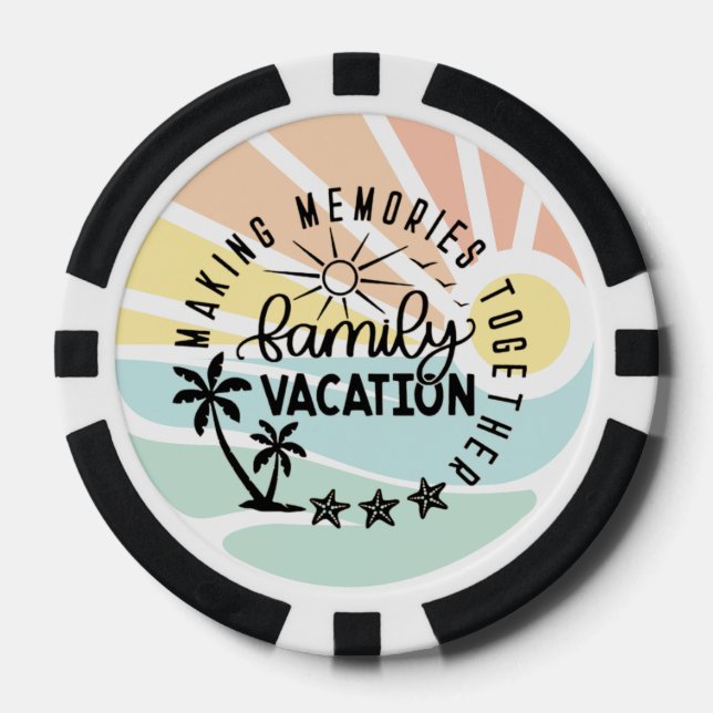 Jetons De Poker Chips de poker pour vacances en famille (Recto)