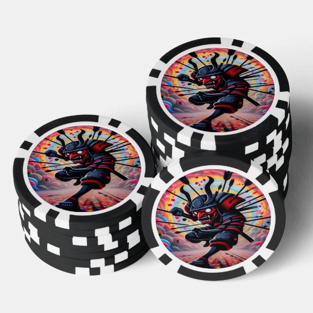 Jetons De Poker Chips de Poker Punk Samurai (Empiler)