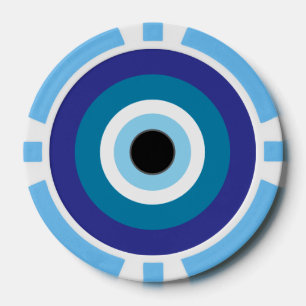 Jetons De Poker Chips de poker unique Lucky Blue Evil Eye