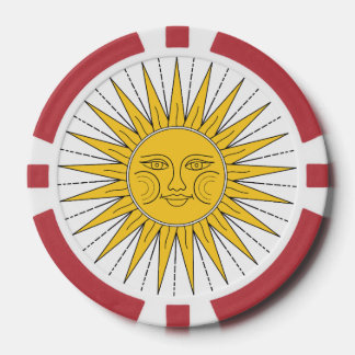 Jetons De Poker Chips de poker vintage Sun et Moon