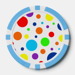 Jetons De Poker Chips de poker White Rainbow Spots