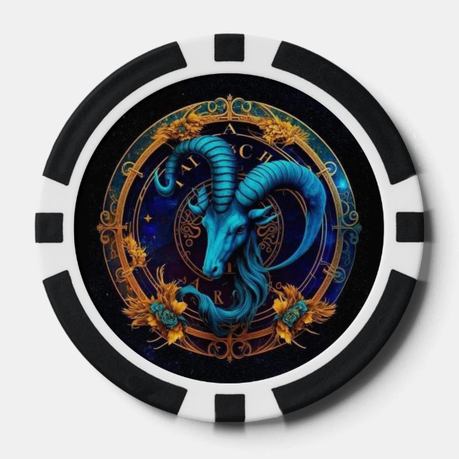 Jetons De Poker Chips de poker Zodiac Capricorn - Chips d'astrolog (Recto)