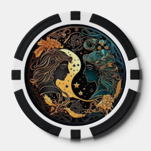 Jetons De Poker Chips de poker Zodiac Gemini - Astrologie Chips de